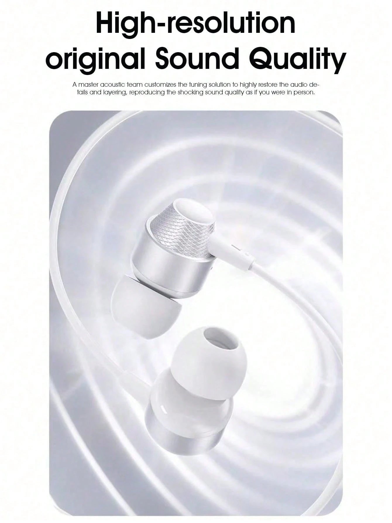 Philips TAE1120 Wired Earbuds, 2025 New Model, In-Ear, Sports Gaming, High-Fidelity Sound, USB-C