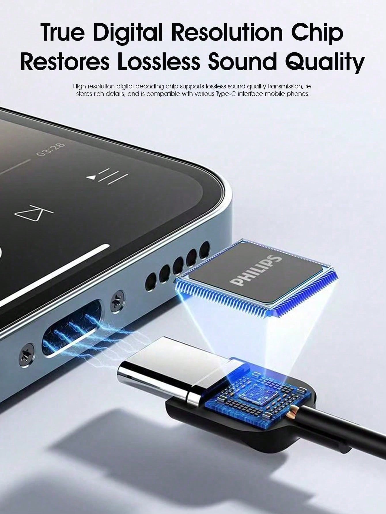 Philips TAE1120 Wired Earbuds, 2025 New Model, In-Ear, Sports Gaming, High-Fidelity Sound, USB-C