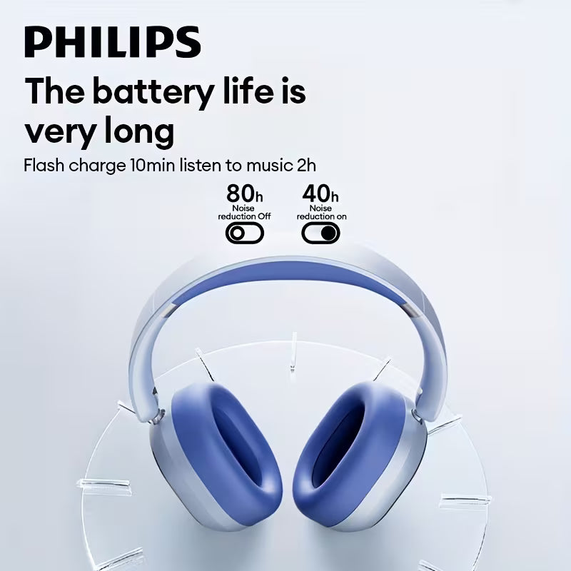 Philips TAH6519 LDAC HD Audio Decoding & Surging Low Frequency Dynamic for Music Lovers In Daily Use And Travel 2025 Popular Wireless Head - Mounted Headphones