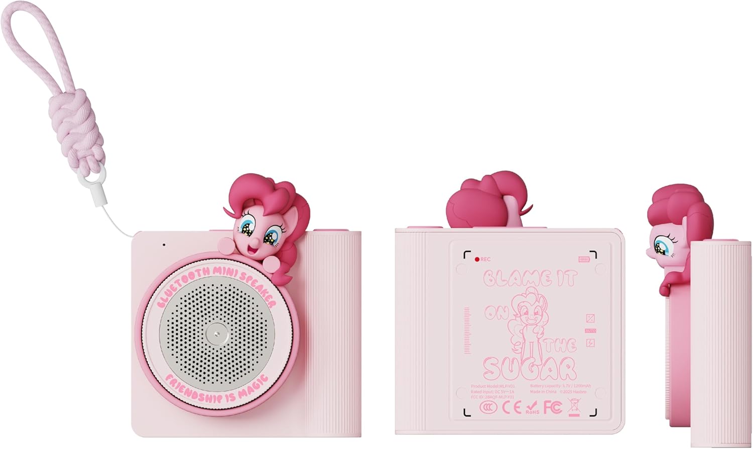 My Little Pony Mini Bluetooth Speaker, Portable Wireless, 10m Range, 5.5H Playtime, Type-C Charging, Pink