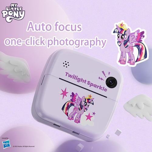 My Little Pony Rainbow Series Children Print Camera, Polaroid Camera for Kids, Kids Camera Instant Print,3 Year Old Girl Gifts,Twilight Sparkle