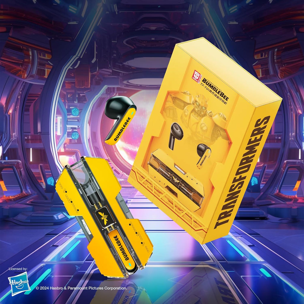 Transformers AI Translation Earbuds 3-in-1 Translator Earbuds Real Time 144 Language & Accents Translating Ear Buds Bluetooth 5.4, Audifonos Traductores Inglés Español, TF-T01 Yellow Bumblebee