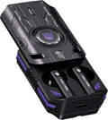 Transformers TF-T76 True Wireless Bluetooth 6.0 Earbuds with Mic, Mecha Zinc Alloy Armor Case, Low-Latency Game/Music Modes, Hi-Fi 13mm Drivers, HD Calling, 40H Total Playtime (Megatron Black)
