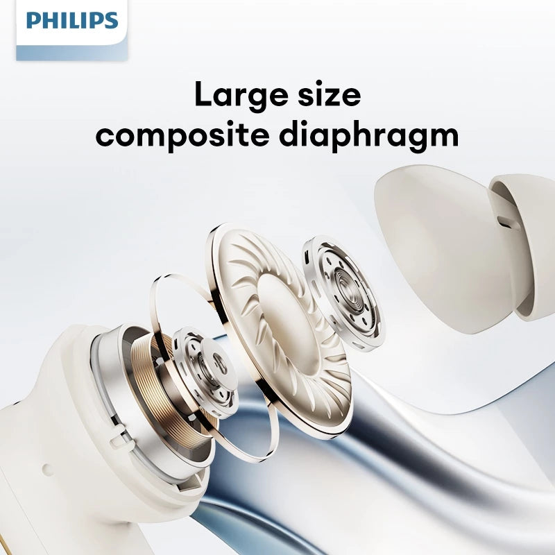 PHILIPS TAT2569 Earphones Bluetooth 5.4 AI intelligent noise reduction call lossless sound quality long battery life in-ear Bluetooth headset