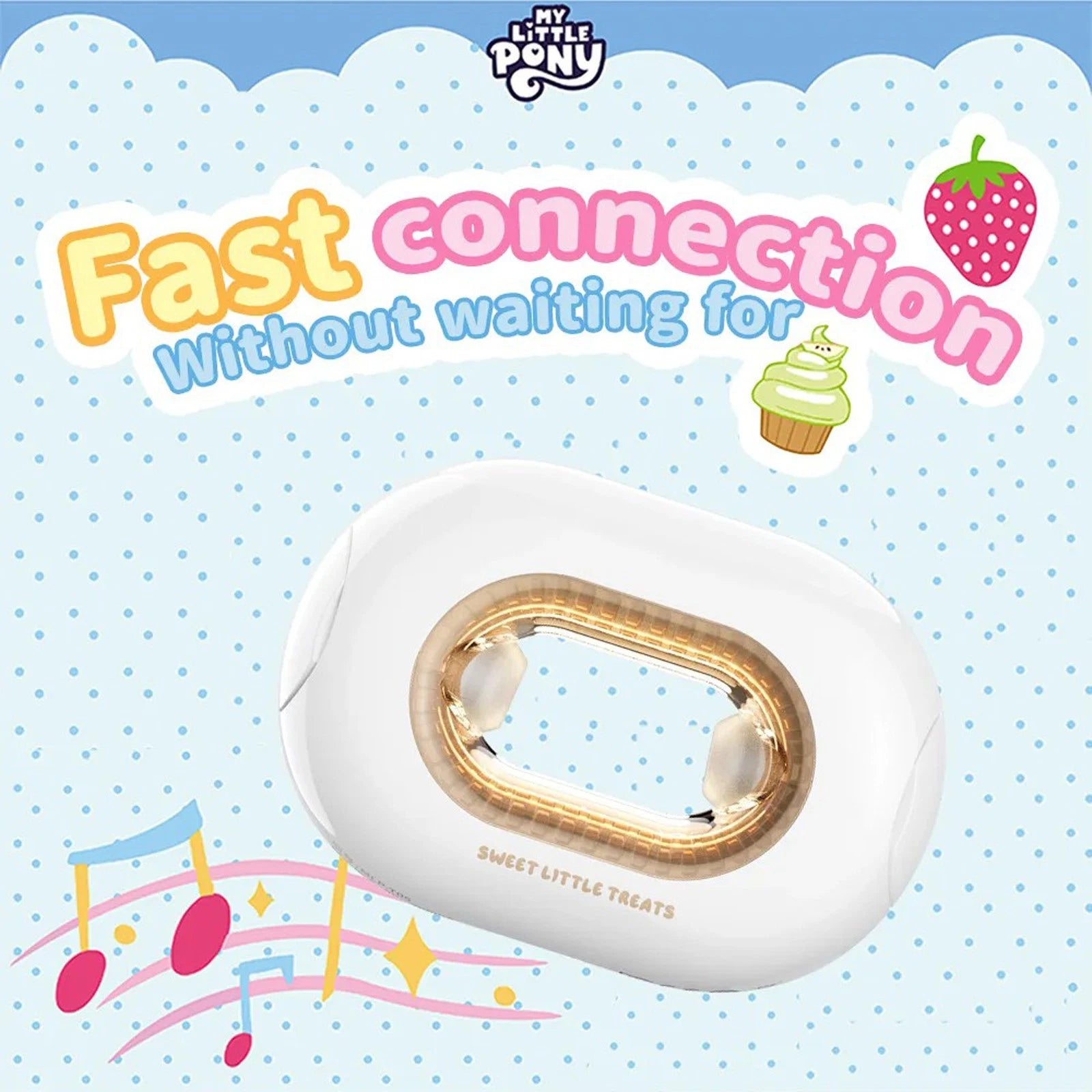 My Little Pony Cream Cake In-Ear Bluetooth Headphones Rechargeable MLP-T05 - Cream White