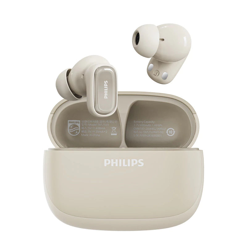 PHILIPS TAT2569 Earphones Bluetooth 5.4 AI intelligent noise reduction call lossless sound quality long battery life in-ear Bluetooth headset
